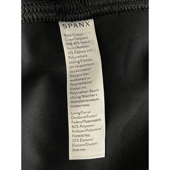 SPANX FAUX LEATHER LEGGINGS (2437) BLACK , SIZE - MEDIUM (B111) - Picture 8 of 8